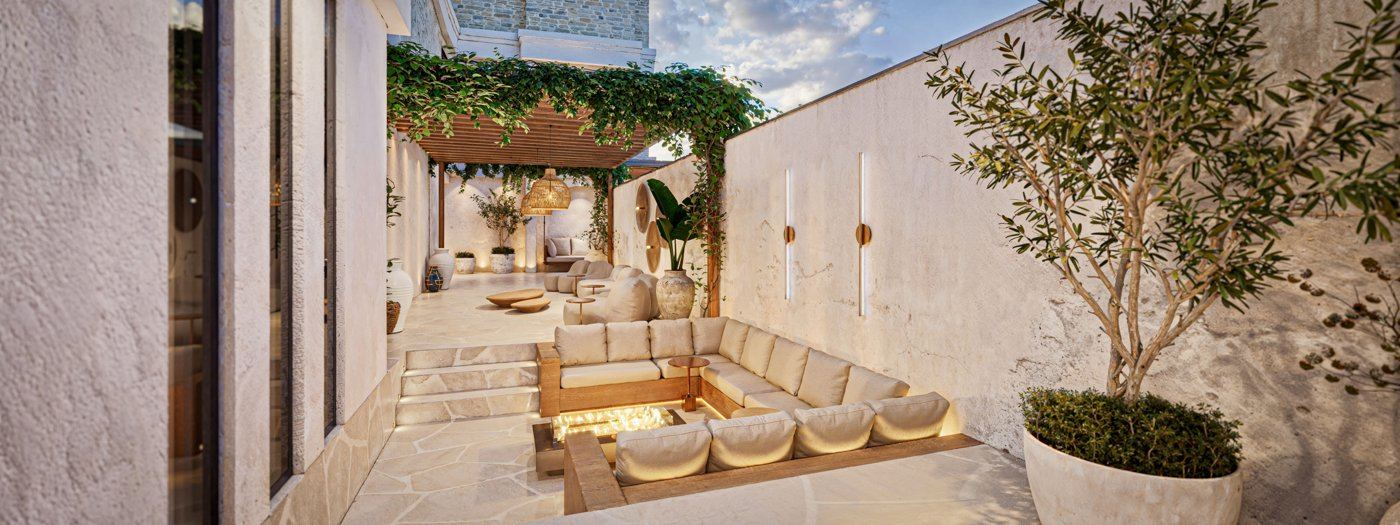 Breeze, Lounge com lareira