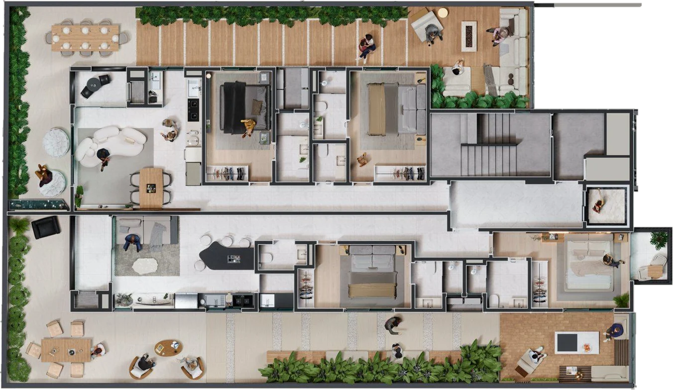 Planta humanizada, Palazzo di Venezia · pavimento tipo